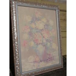 schilderij stilleven bloemen pastelkleuren