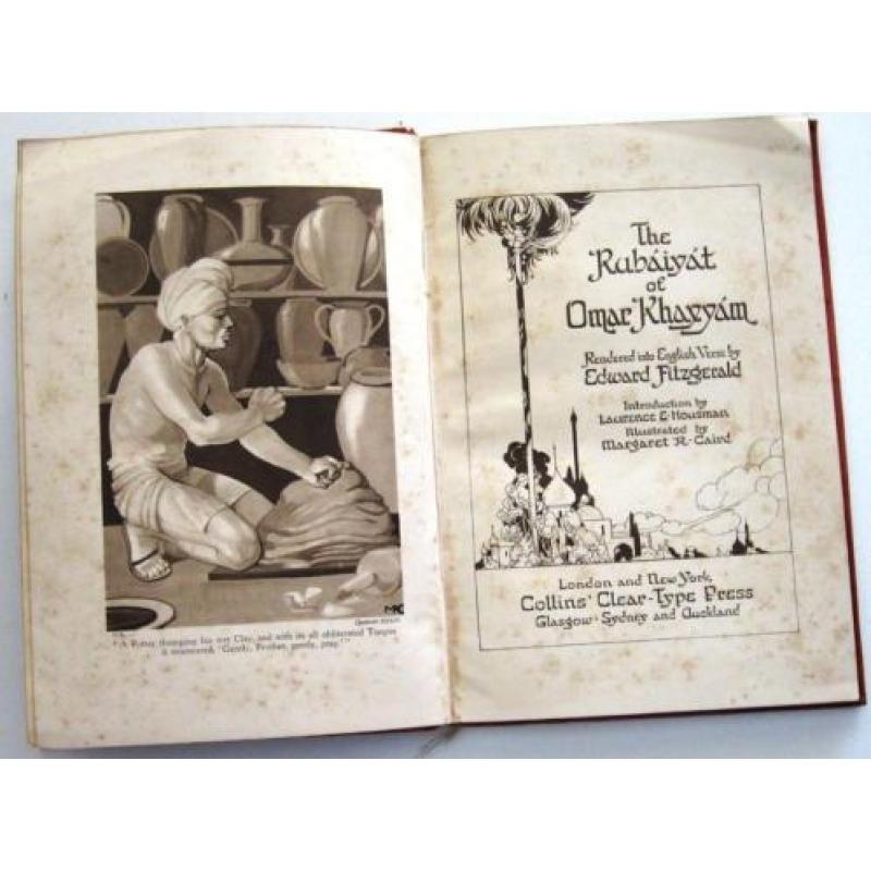 The Rubaiyat of Omar Khayyam HC Fraaie band Visser Bandoeng