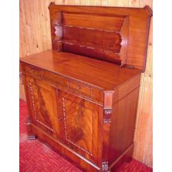 Antiek mahonie klepbuffet kastje Penantkastje klep Commode