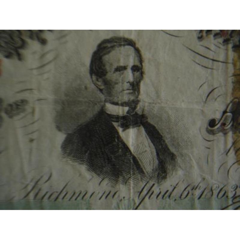 confederte fifty dollars 1863.civil war.