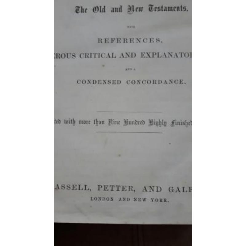 Cassel's Holy Bible 1840 900 Engravings