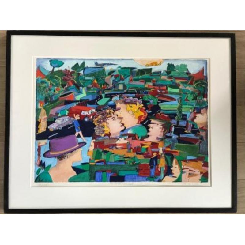 Kleurrijk schilderij van Pim van Halem