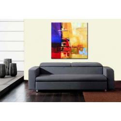 d339 Abstract modern olieverf schilderij 100x100cm