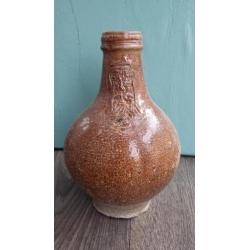 bodemvondst duitse kruik steengoed baardman restuareerd 18cm