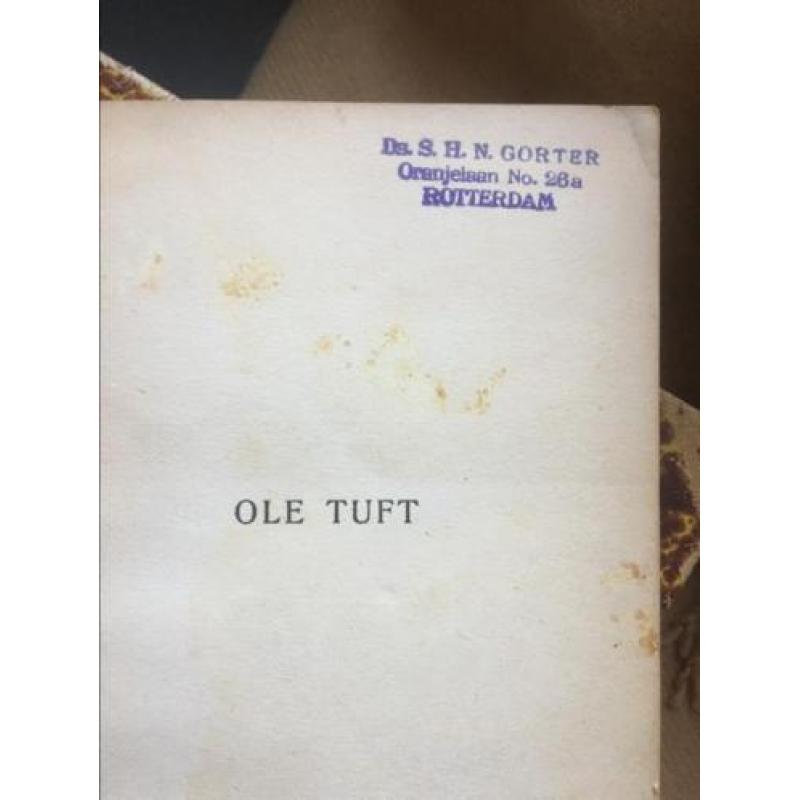 Oud boekje Ole Tuft/stempel Ds Gorter Rotterdam