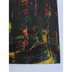 Erik Oldenhof, een gouache, Abstract, 1986