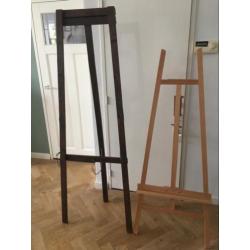 2 grote schilders ezels