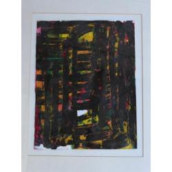 Erik Oldenhof, een gouache, Abstract, 1986
