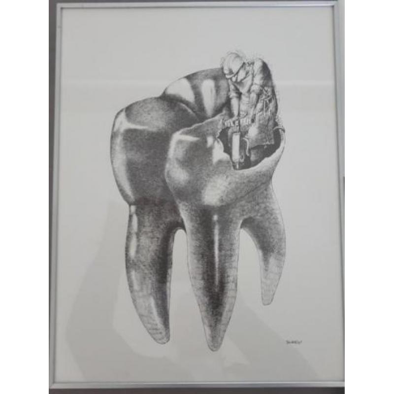 Tandheelkundige prenten tandarts / tandheelkunde