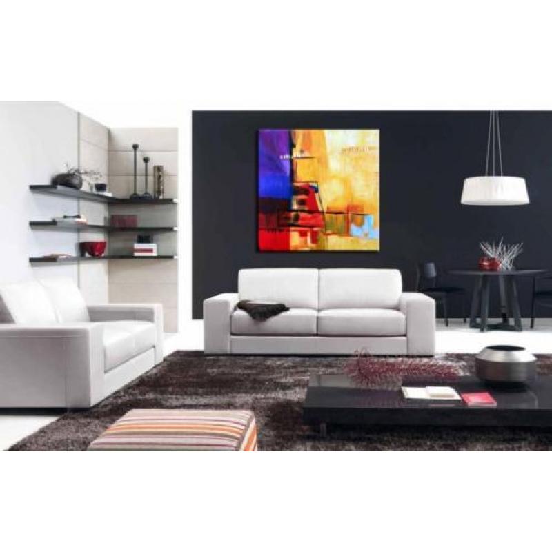 d339 Abstract modern olieverf schilderij 100x100cm