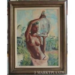 ==halfnaakte zwarte vrouw===Paul de Pauw 1910-1961==BELGISCH