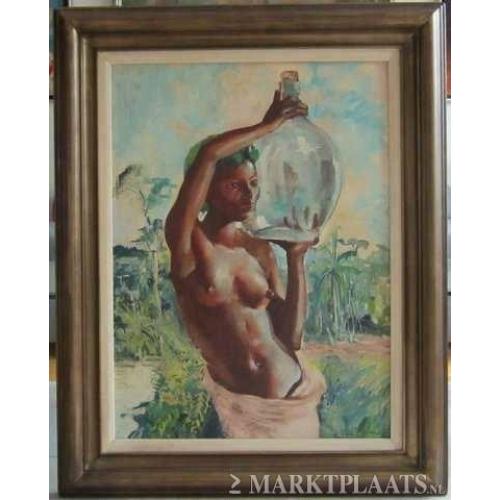 ==halfnaakte zwarte vrouw===Paul de Pauw 1910-1961==BELGISCH