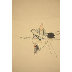 3 set Japanse scrolls, "de zeven Lucky Gods" by "Juzan".