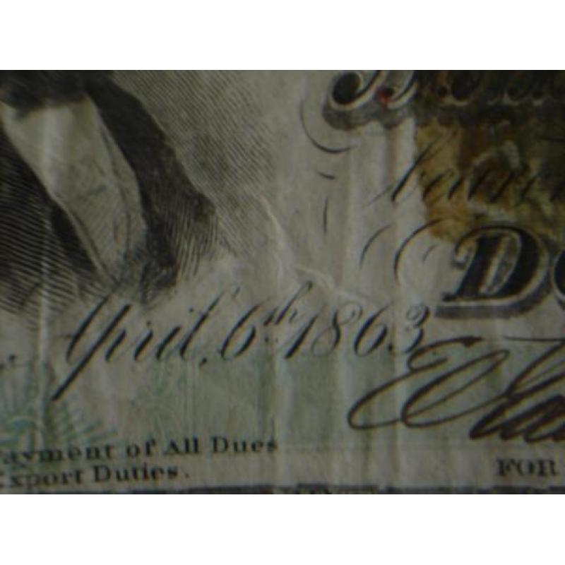 confederte fifty dollars 1863.civil war.