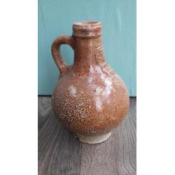 bodemvondst duitse kruik steengoed baardman restuareerd 18cm