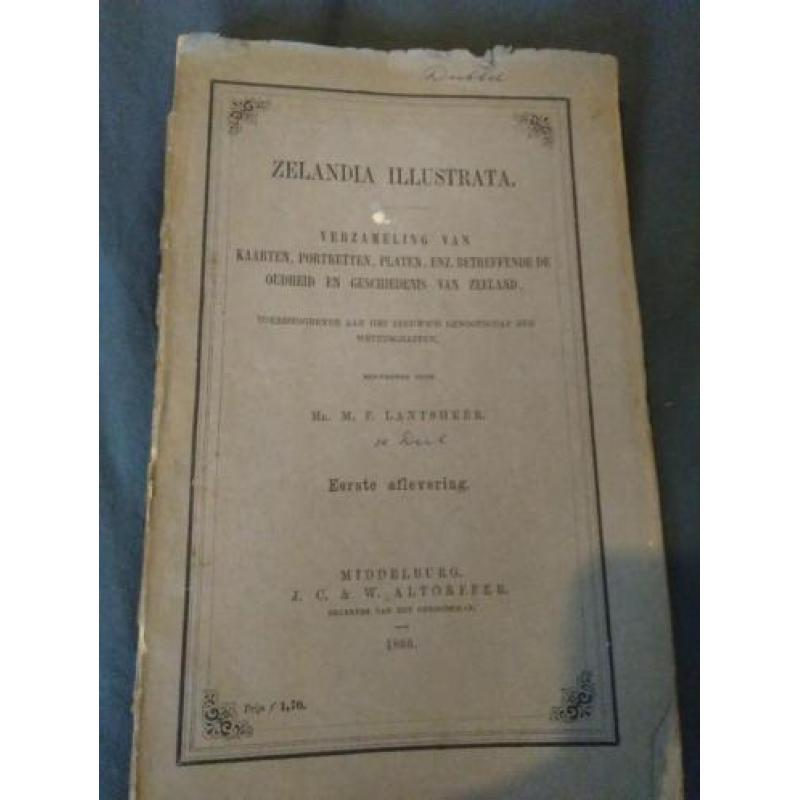 Lot zelandia illustrata antieke boeken Zeeland