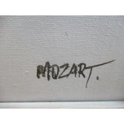 Olie/doek. Mozart, Horizon utopique.