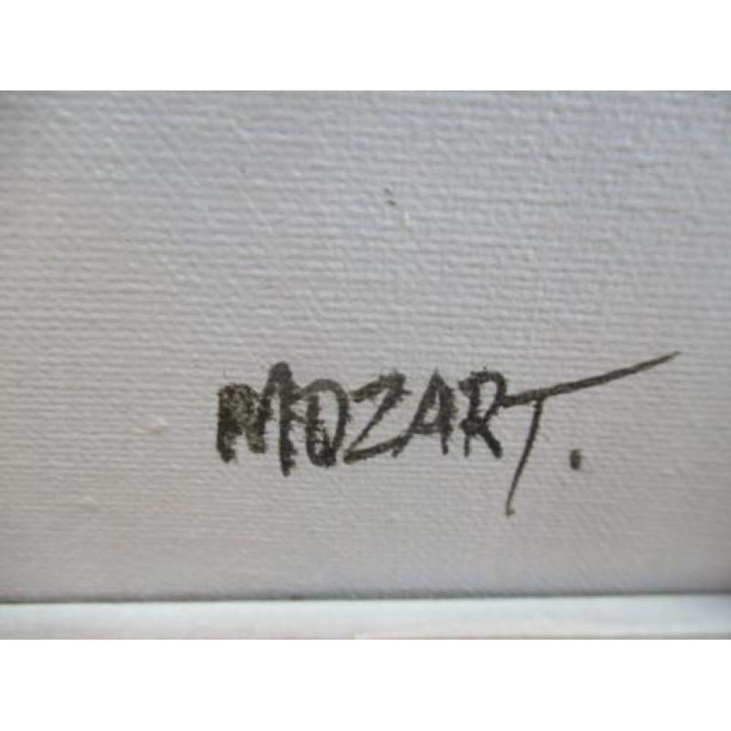 Olie/doek. Mozart, Horizon utopique.