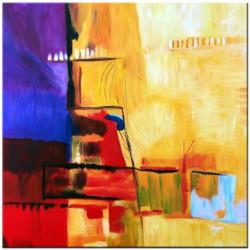 d339 Abstract modern olieverf schilderij 100x100cm