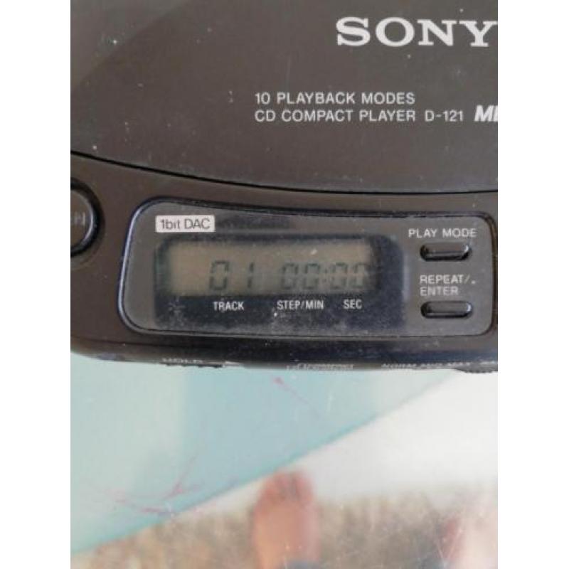 Discman Sony D_121 met koptelefoon