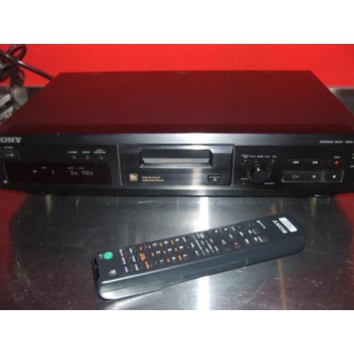 Sony minidisc speler-recorder + afstandbediening + discs