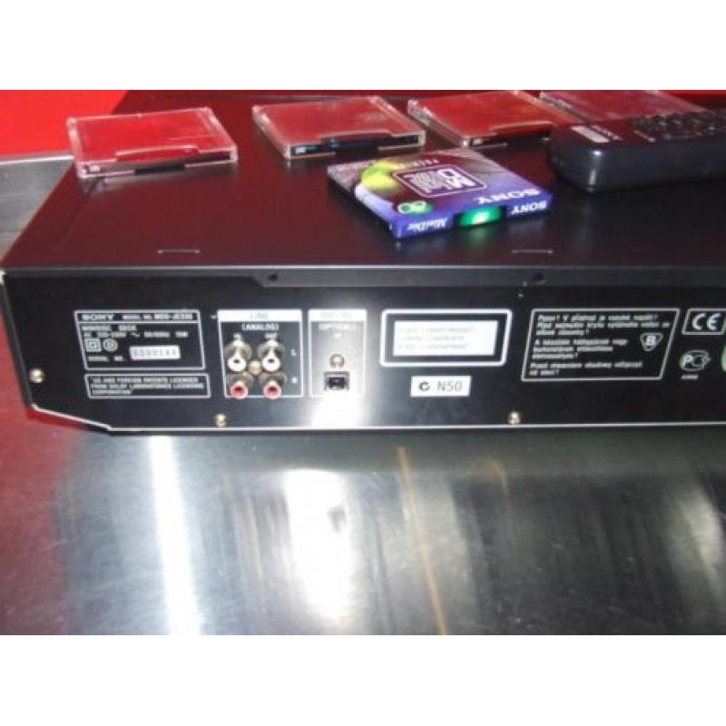Sony minidisc speler-recorder + afstandbediening + disc"s