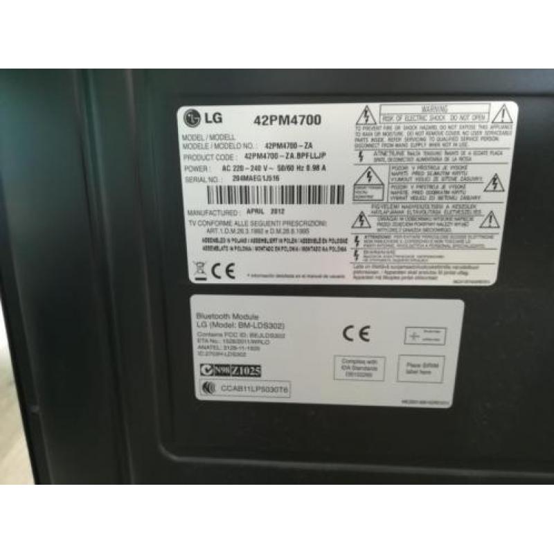 LG 42PM4700 - 3D Plasma TV - 42 inch - Internet TV