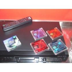 Sony minidisc speler-recorder + afstandbediening + disc"s