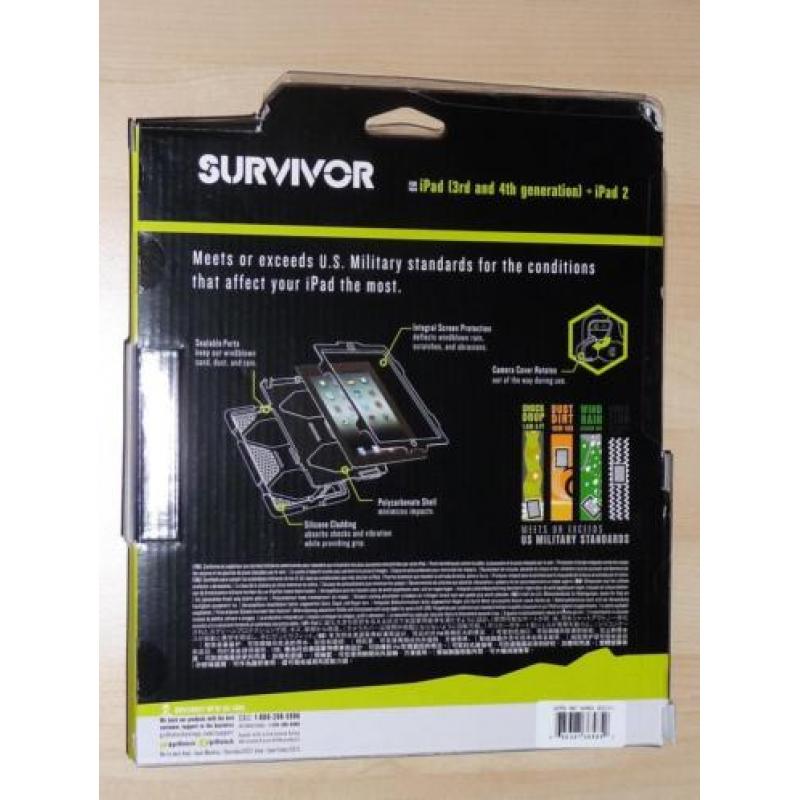Griffin Survivor Apple iPad 2/3/4 hoes roze-zwart