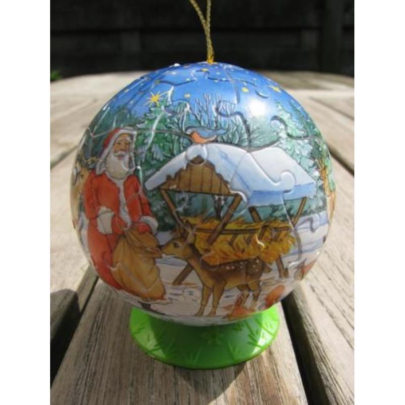 Ravensburger Puzzelbal Kerst - Kerstman met slee bij hertjes