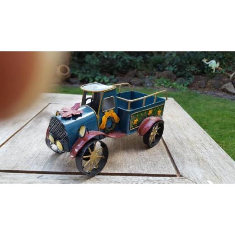 Super leuke kersttruck pickup truck van blik.