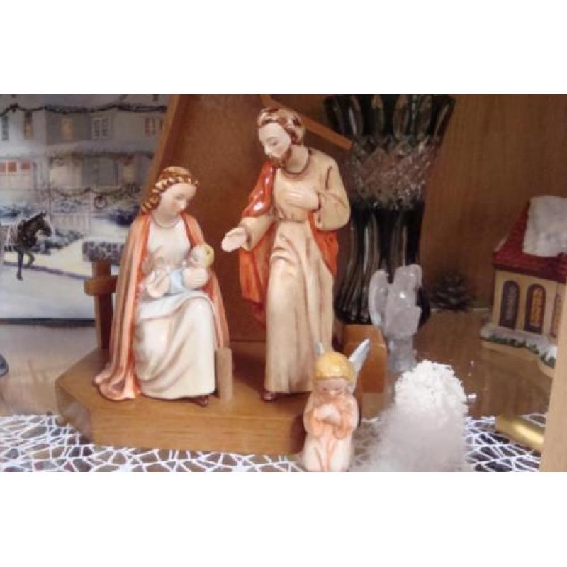 kerstgroep goebel, maria met kind en josef, evt. met engel