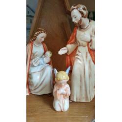 kerstgroep goebel, maria met kind en josef, evt. met engel