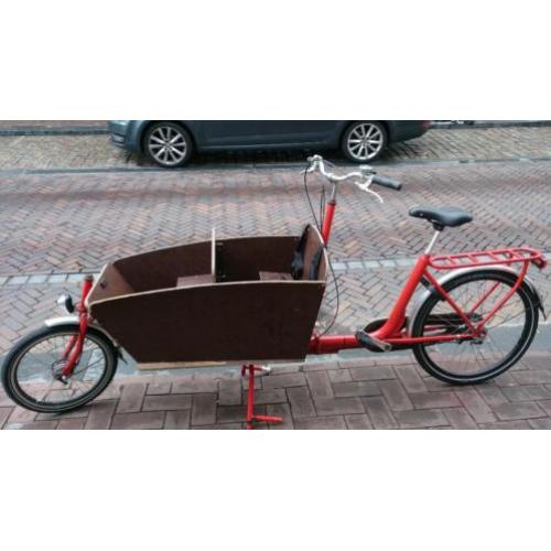 Bakfiets Cargo long met 2 banken en huif