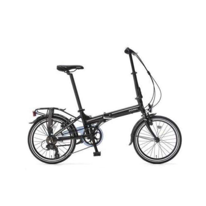 Reload F207 VOUWFIETS ALUMINIUM MAT ZWART 6 SPEED OP=OP !!