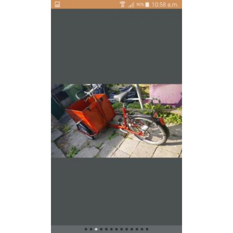 bakfiets T Mannetje 6 versnelling met deurtje 2 kids of Hond