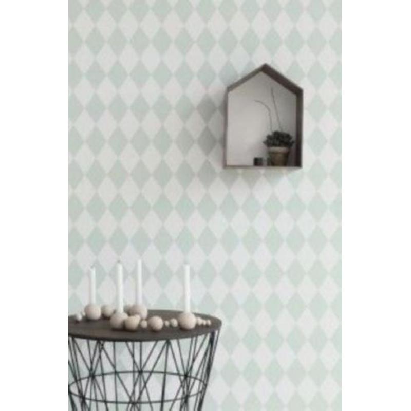 ferm living harlequin wiebertjes behang mint