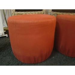 poefen 2 stuks rood / oranje stof