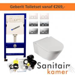 Complete toilet set Geberit incl. reservoir wc pot AKTIE!