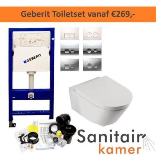 Complete toilet set Geberit incl. reservoir wc pot AKTIE!