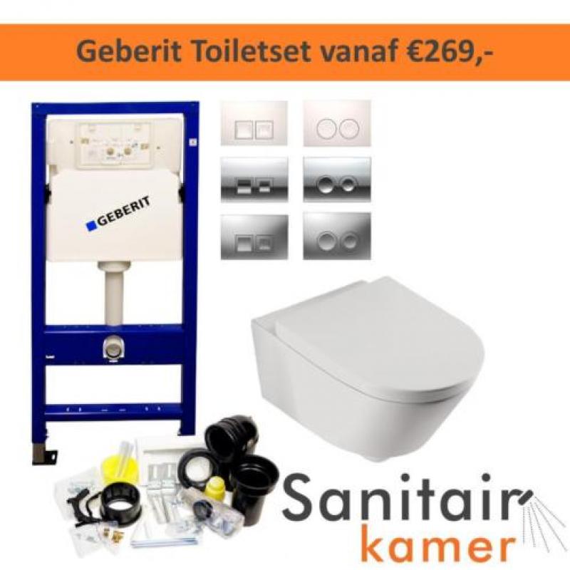 Complete toilet set Geberit incl. reservoir wc pot AKTIE!