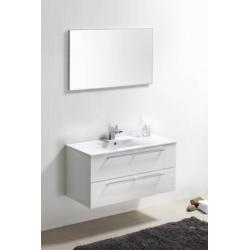 Badmeubel Roma 100 Cm Hoogglans Wit/Hoogglans Antraciet