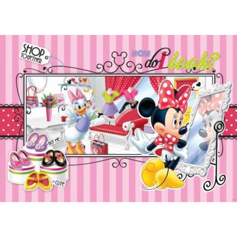 Minnie in Parijs fotobehang, Minnie vliesbehang 400x250 cm