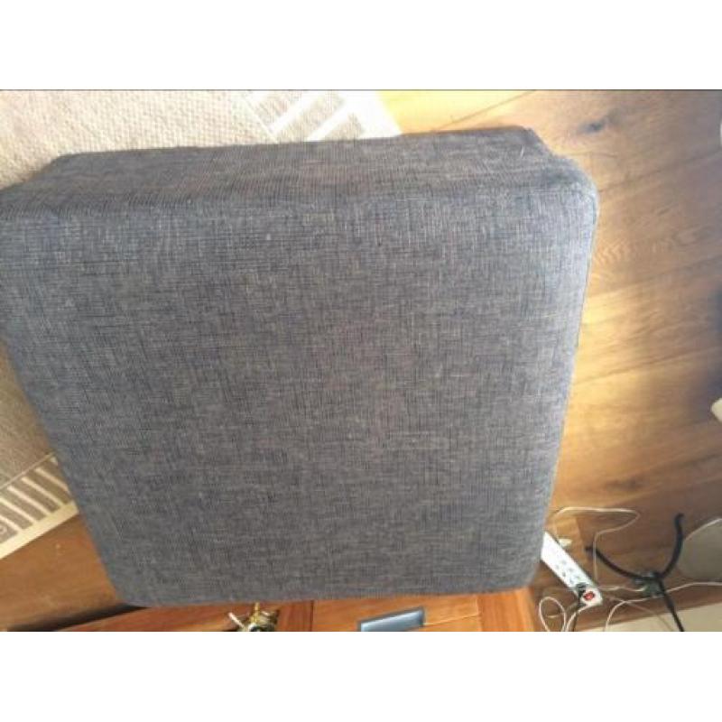 Hocker donkerbruin stof