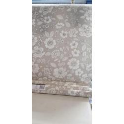 Behang taupe wit bloemen nieuw