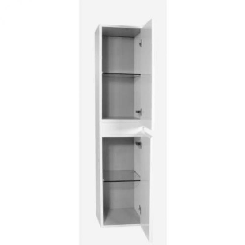 Saniclass IQ hoge kast 160cm Hooglans wit 2 deuren