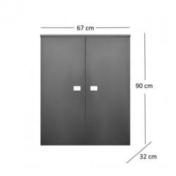 Kolomkast Sanicare Q5 2 Soft-Close Deuren 90 cm Truffel
