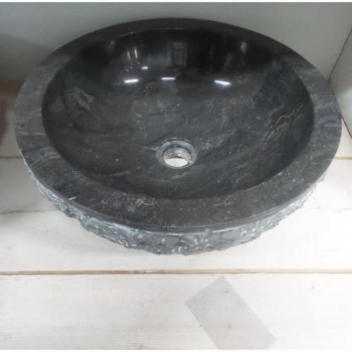 Waskom Natuursteen W01 Marmo Zwart 40x40x15 cm (Wastafels)