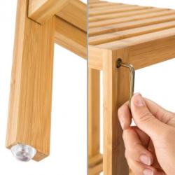 Houten badkamerrek 5 etages van bamboe 401646