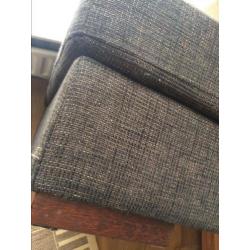 Hocker donkerbruin stof